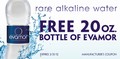 Free 20oz. Bottle of Evamor Water