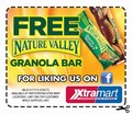 Free Nature Valley Granola Bar at Xtra Mart 
