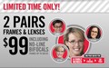 EyeMasters - Two Pair Eyeglasses Deal